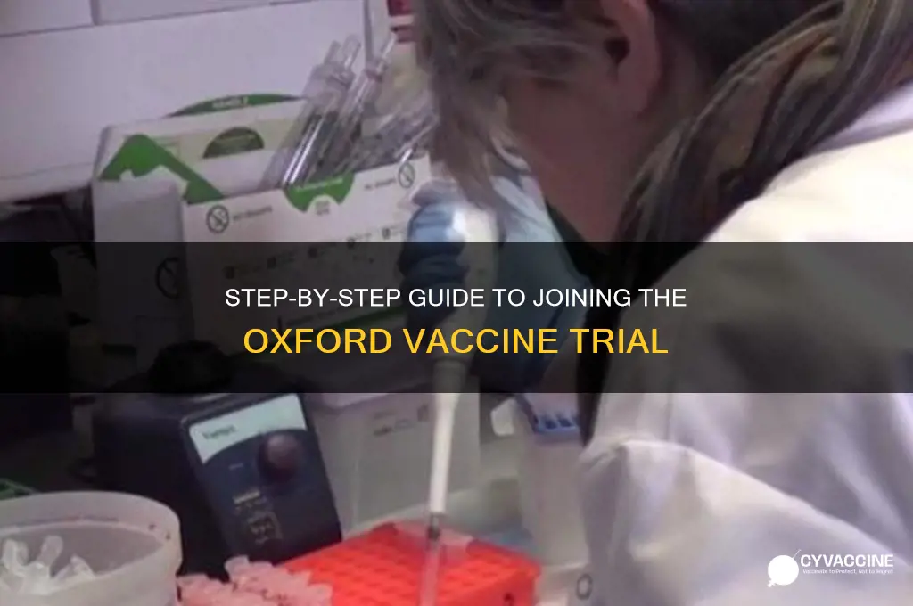 how to sign up for oxford vaccine trial