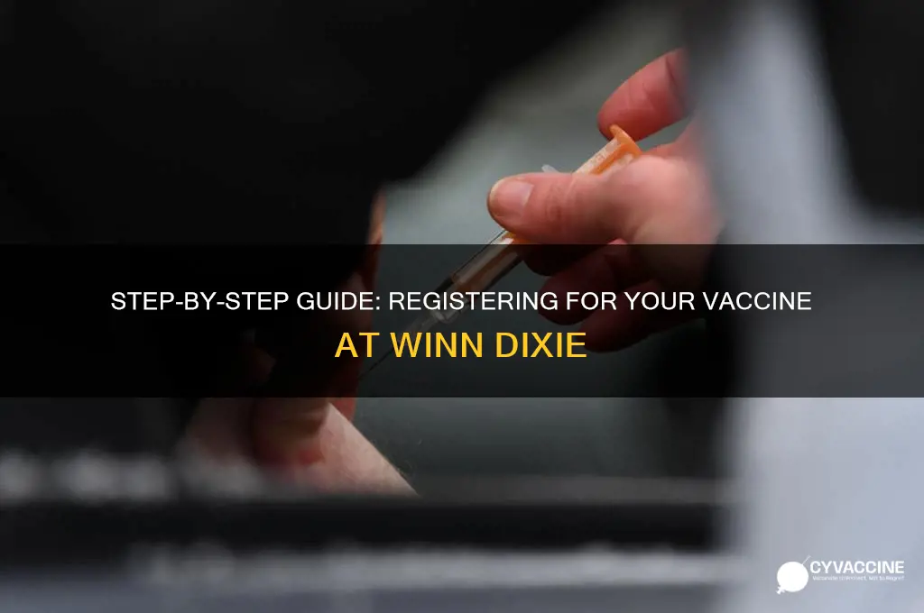 how to sign up for vaccine at winn dixie