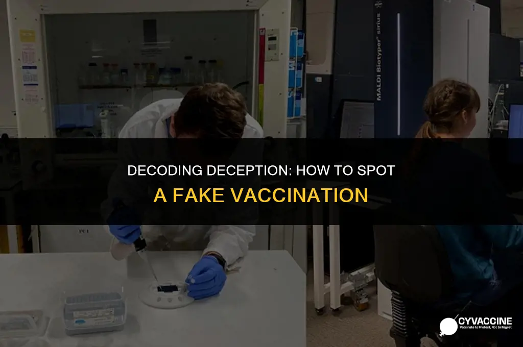 how to spot a fake vaccination