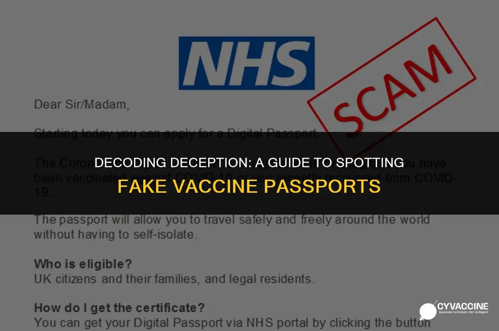 how to spot fake vaccine passport