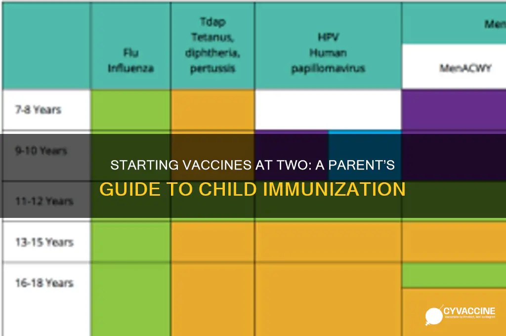 how to start vaccines for a child who is two