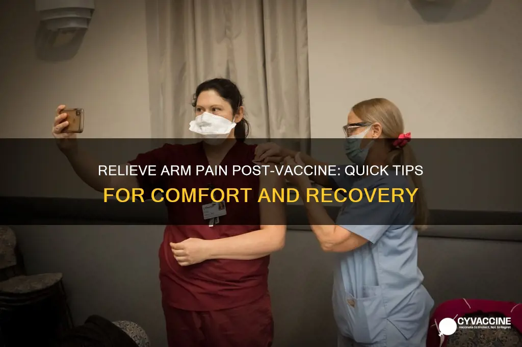 how to stop arm from hurting after vaccine