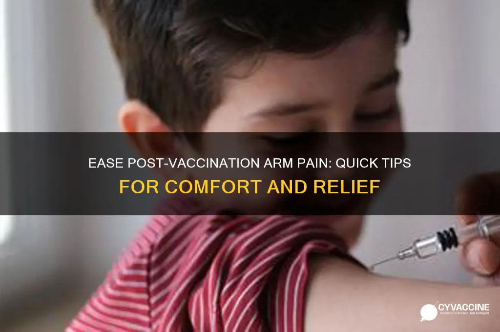 how to stop your arm aching after a vaccination