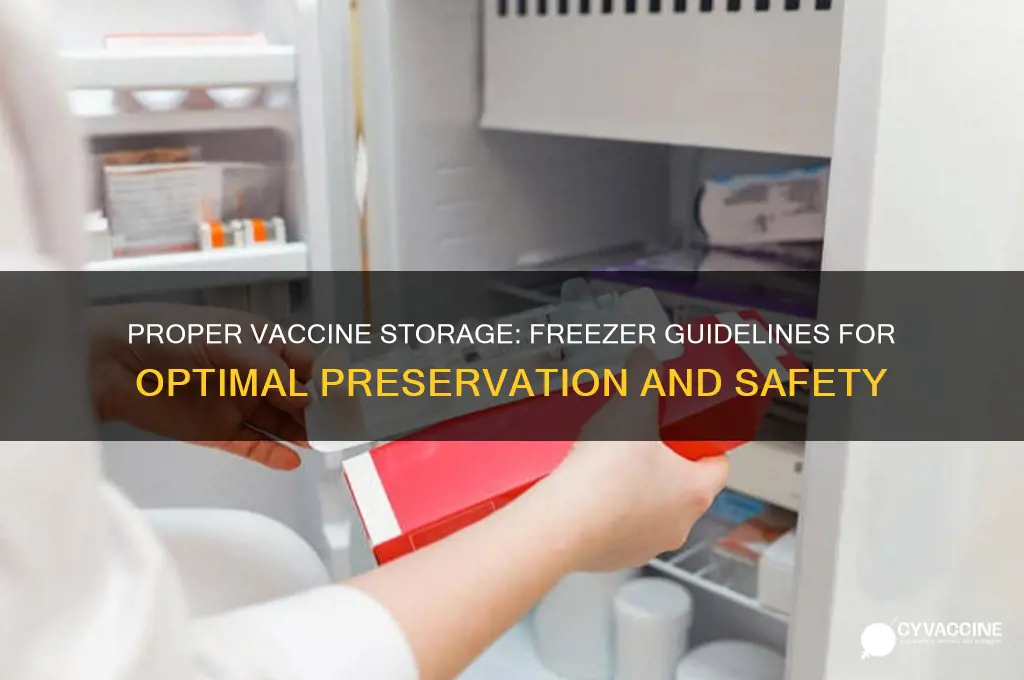 how to store a vaccine in a freezer
