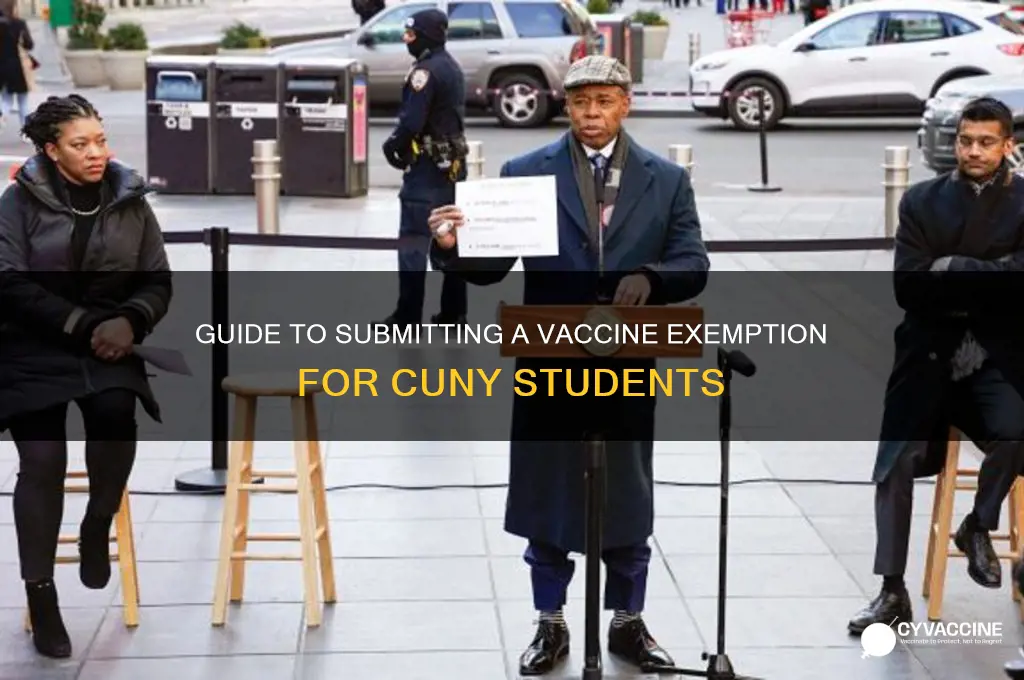 how to submit a vaccine exemption to cuny