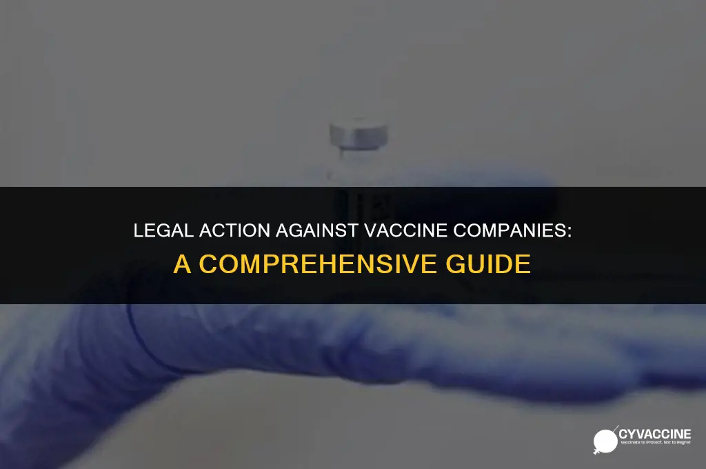 how to sue a vaccine company