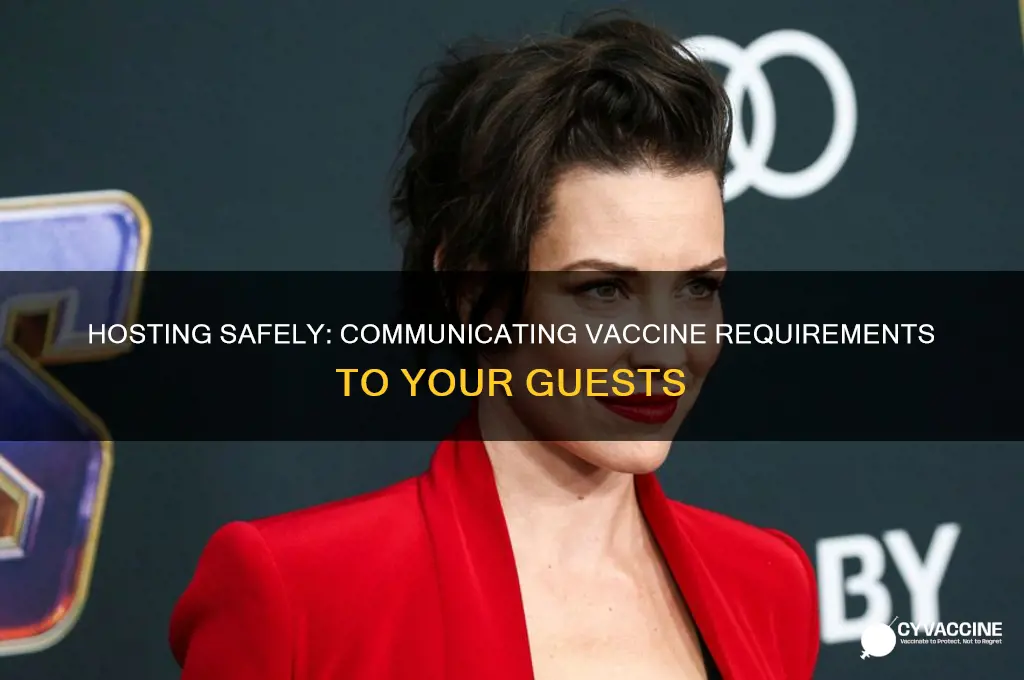 how to tell guests they must be vaccinated