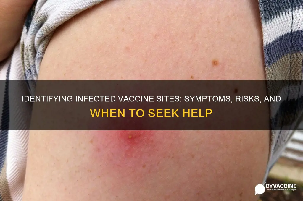 how to tell if a vaccine spot is infected