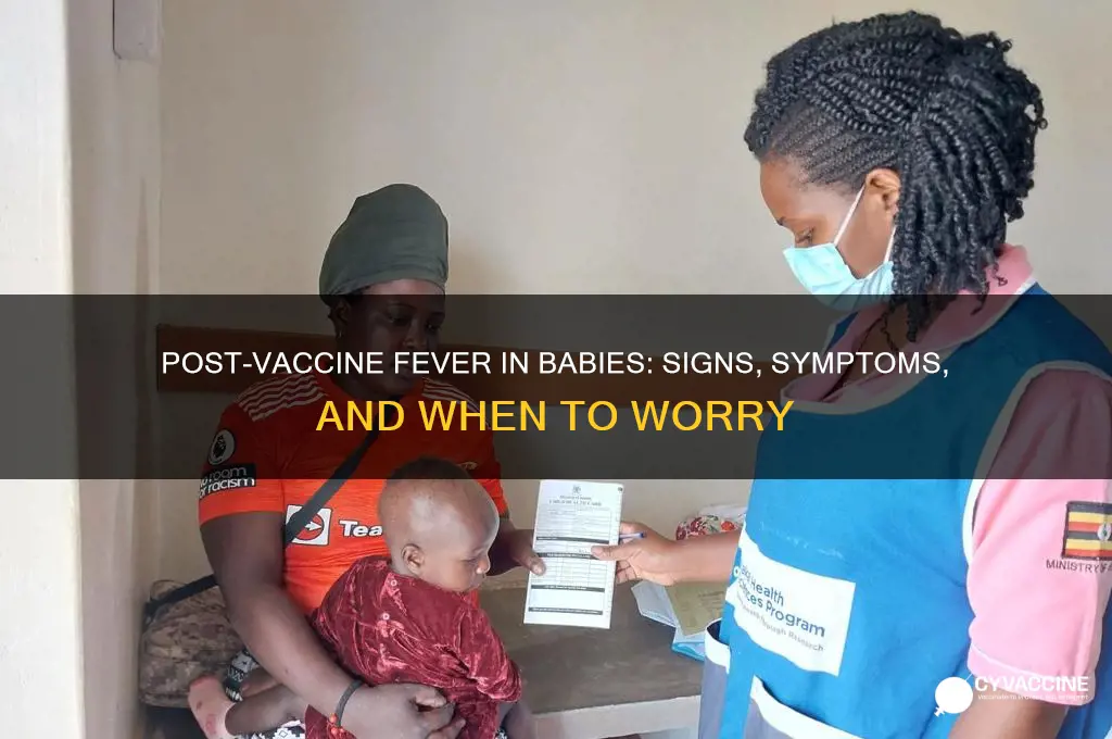 how to tell if baby has fever after vaccines