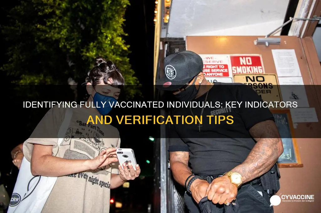 how to tell if someone is fully vaccinated