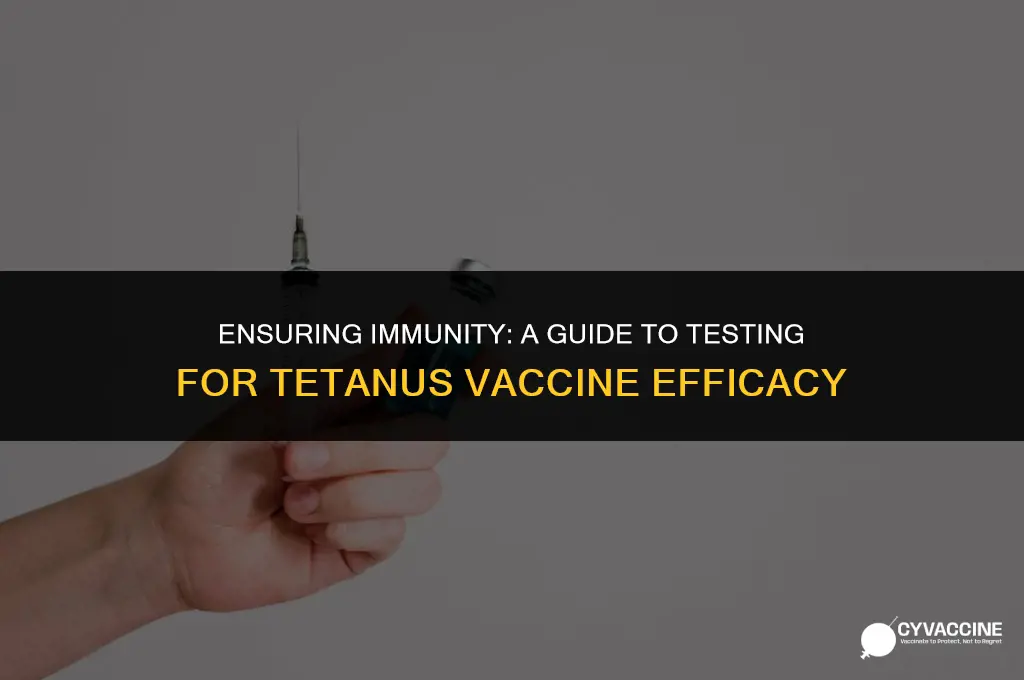 how to test for tetanus vaccine