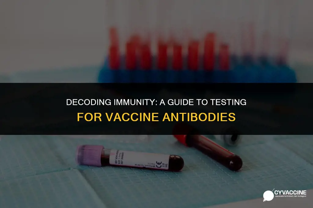 how to test for vaccine antibodies