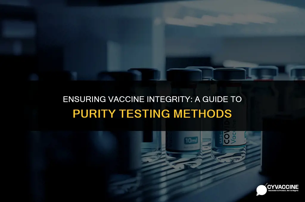 how to test purity of vaccines