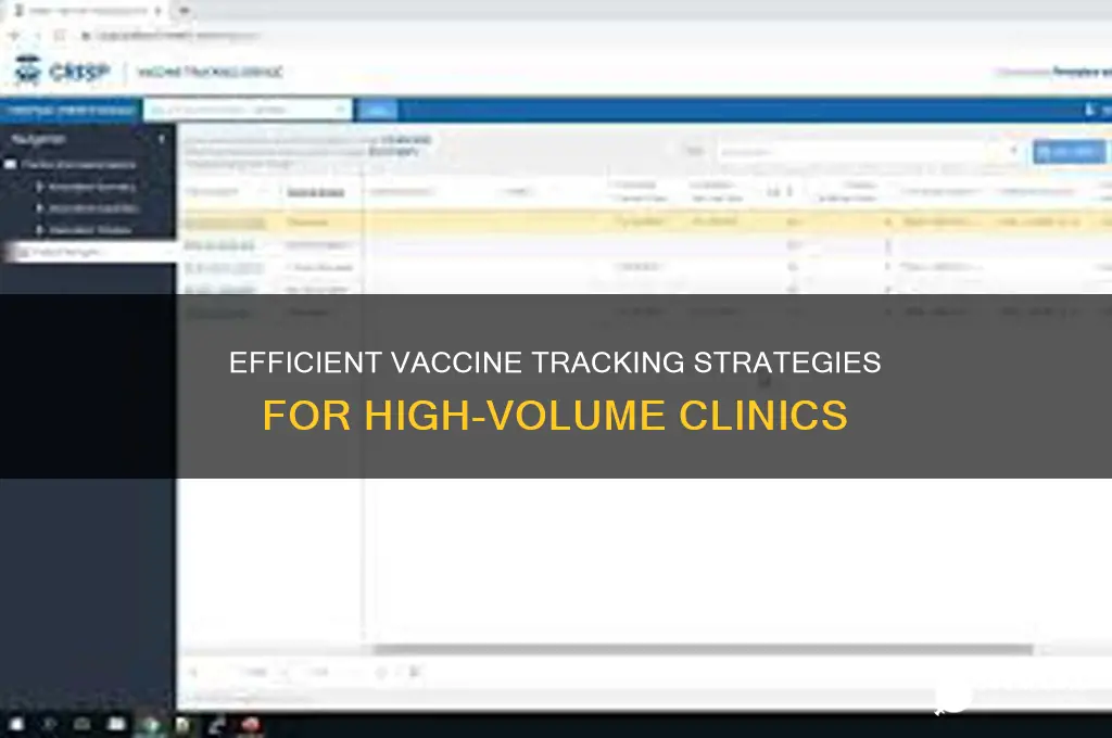 how to track vaccines in a busy clinic