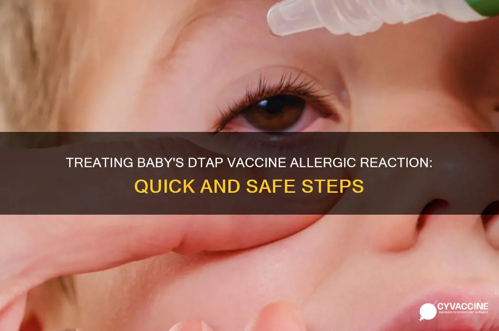 how to treat allergic reaction in baby to dtap vaccine