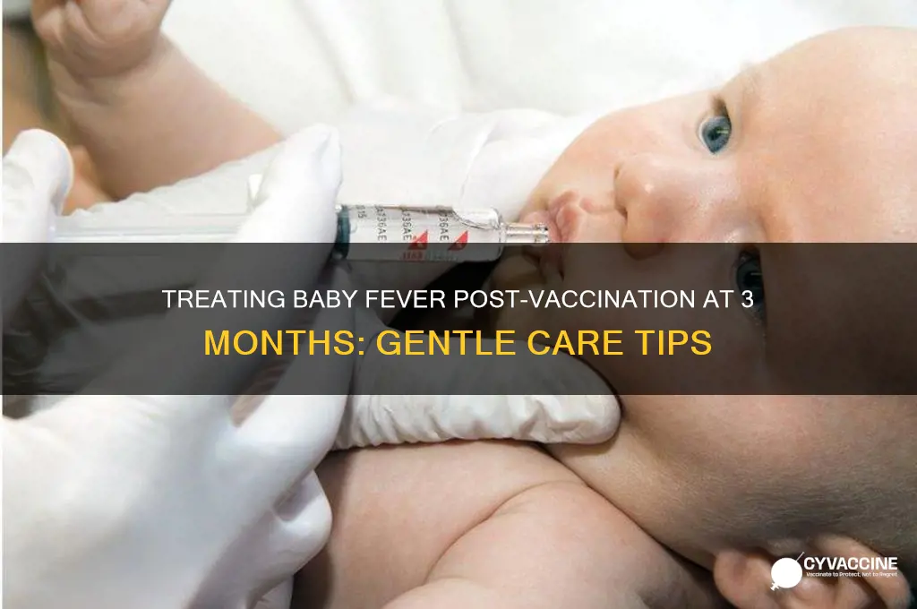 how to treat baby fever after vaccination 3 months