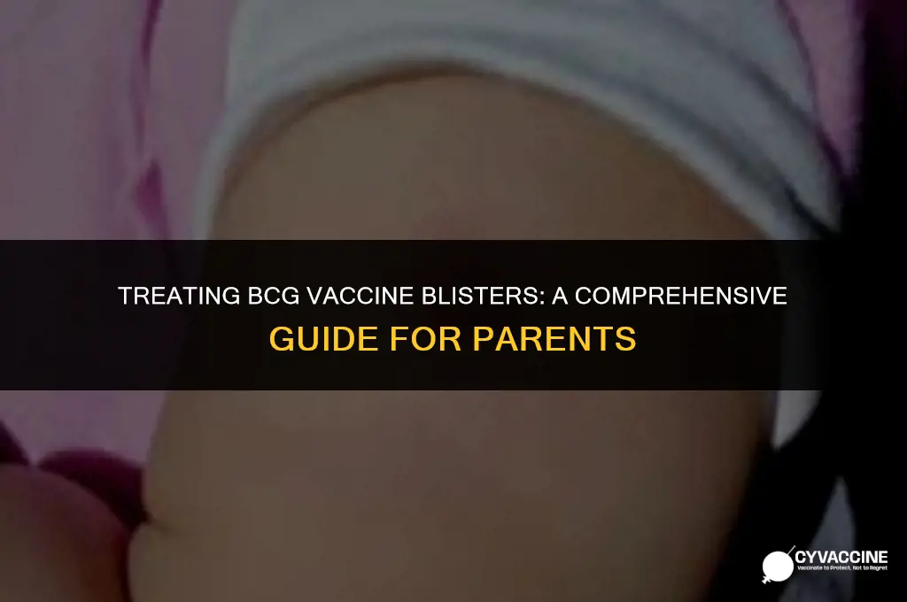 how to treat bcg vaccine blister