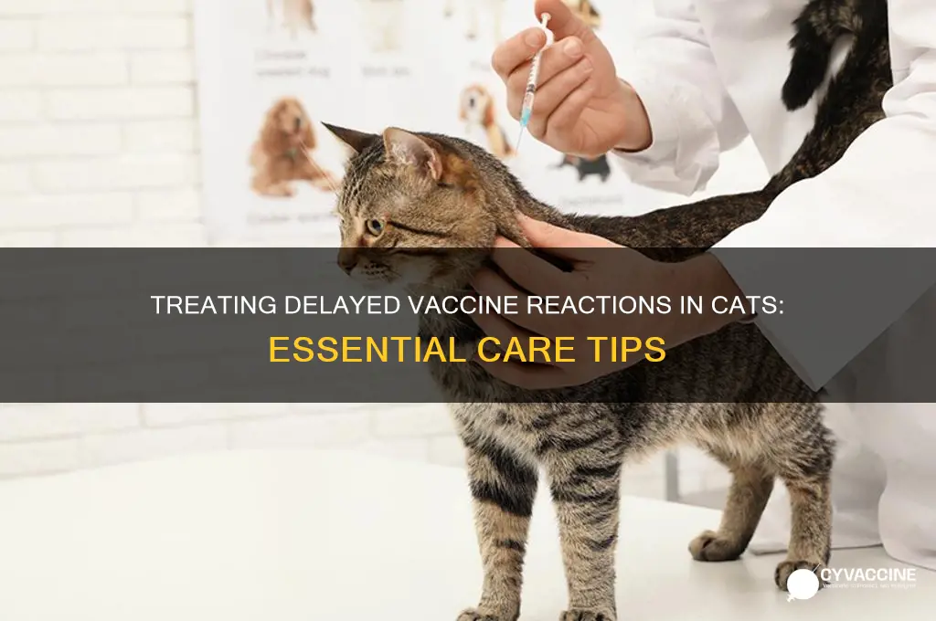 how to treat delayed vaccine reaction in cats
