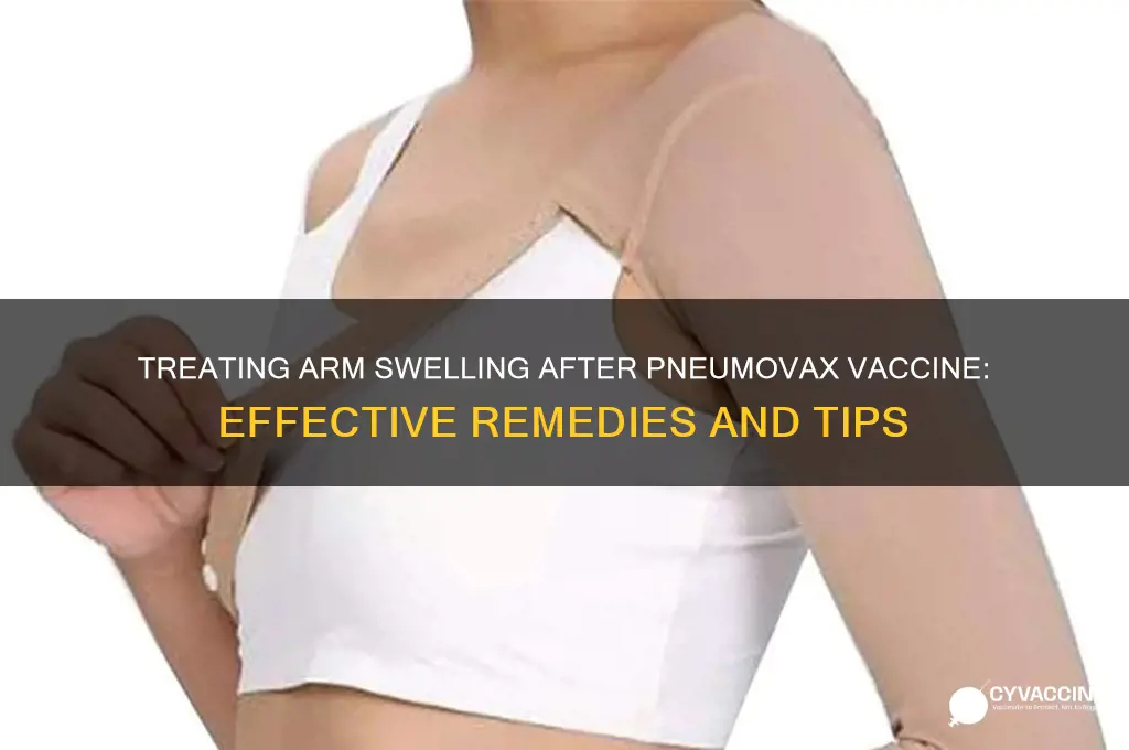 how to treat swelling in arm from pneumovax vaccine