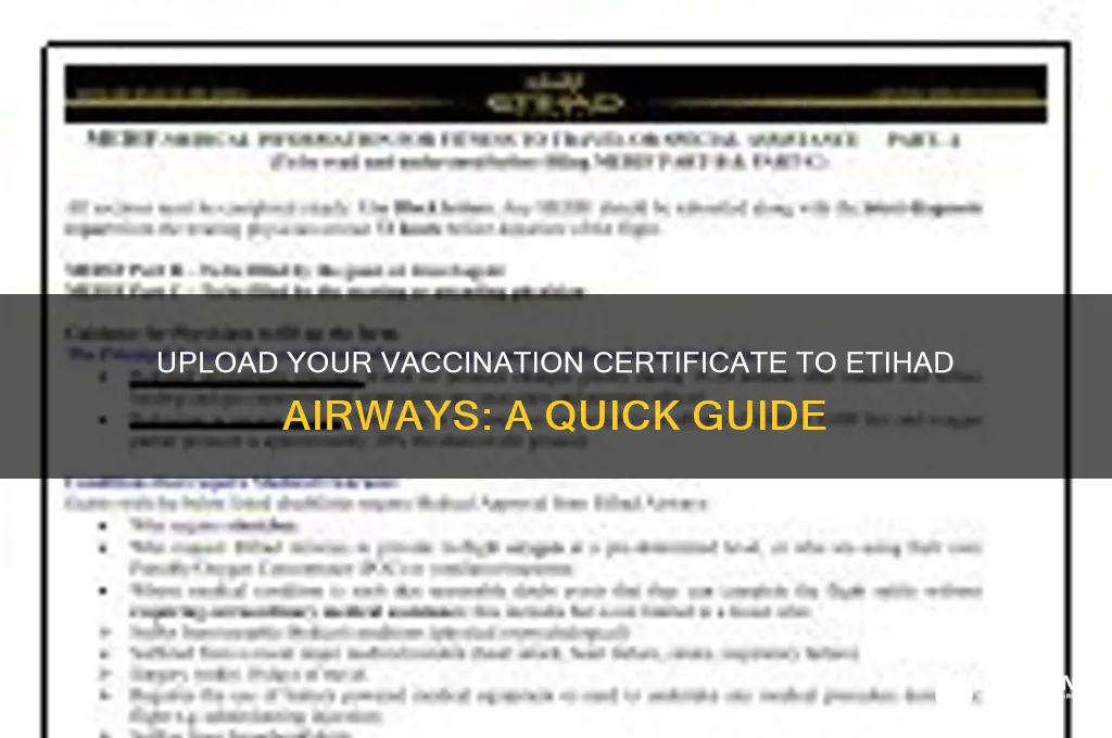 how to upload vaccination certificate in etihad airways