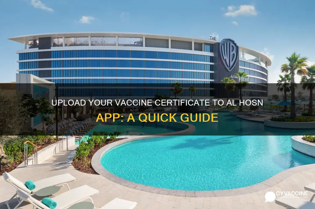 how to upload vaccine certificate in al hosn app