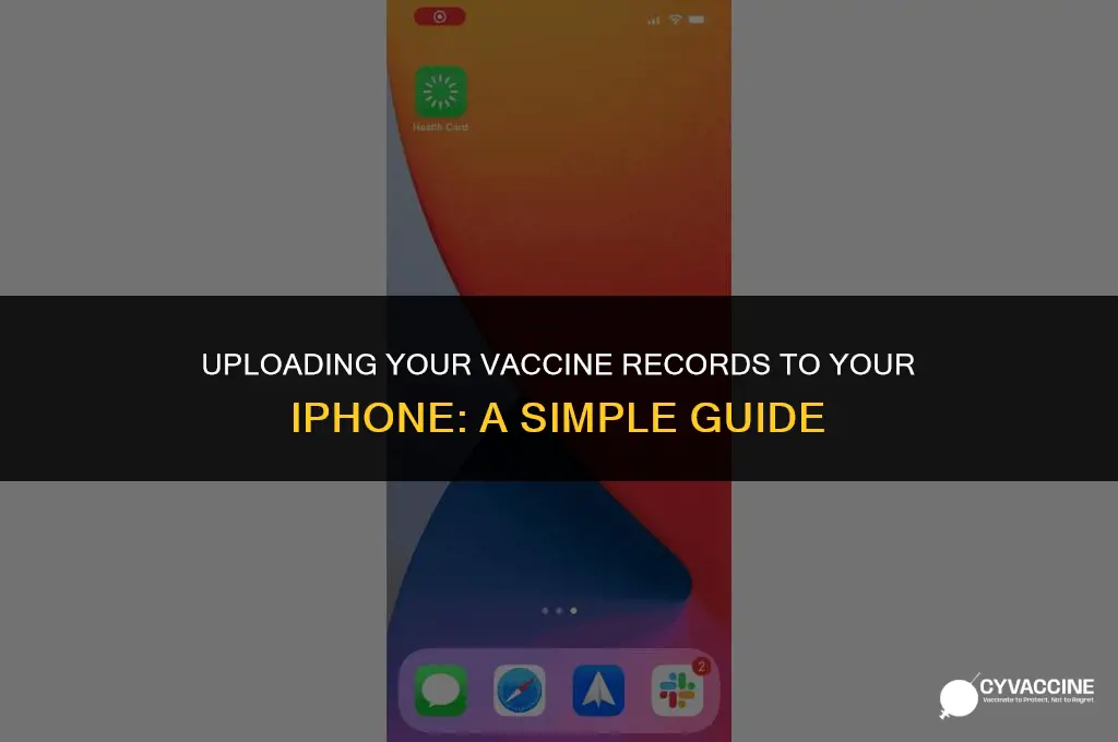 how to upload vaccine to iphone