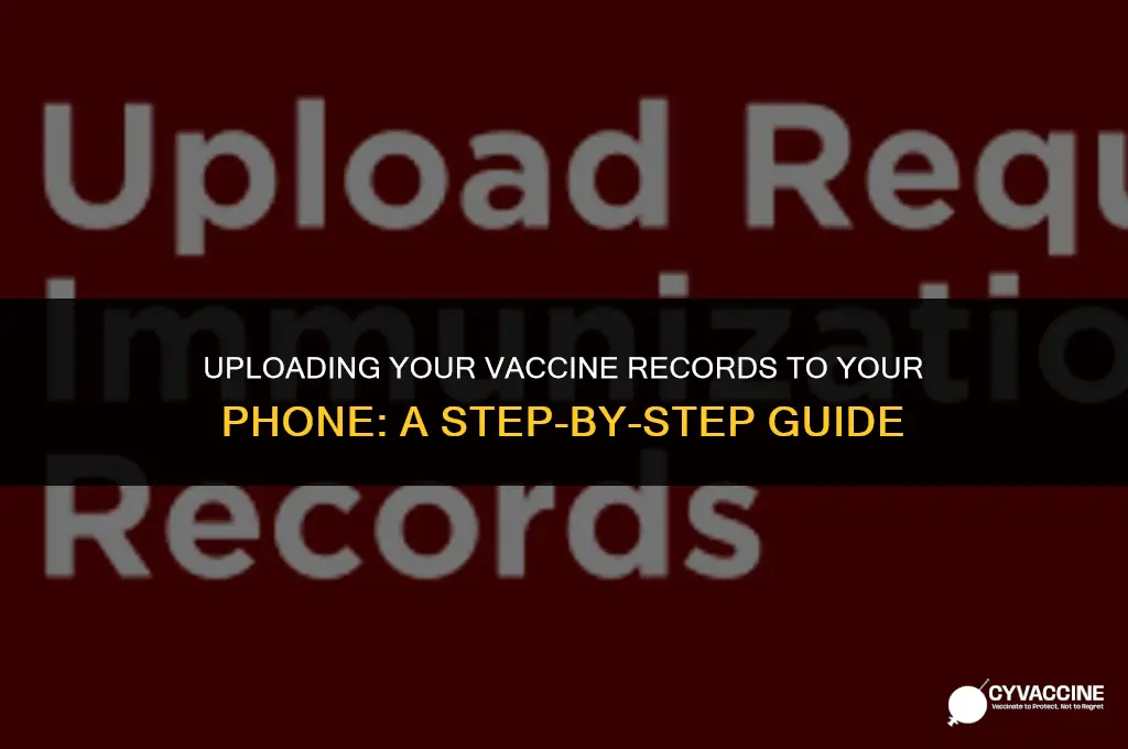 how to upload vaccine to phone