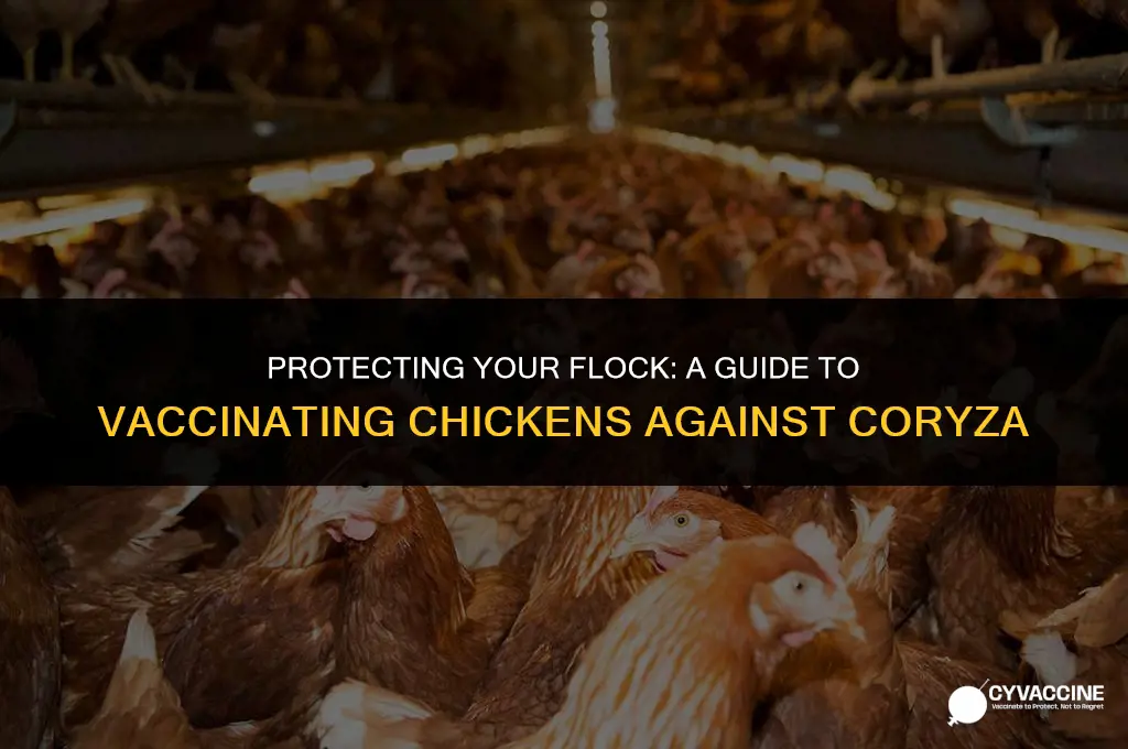 how to vaccinate chickens for coryza