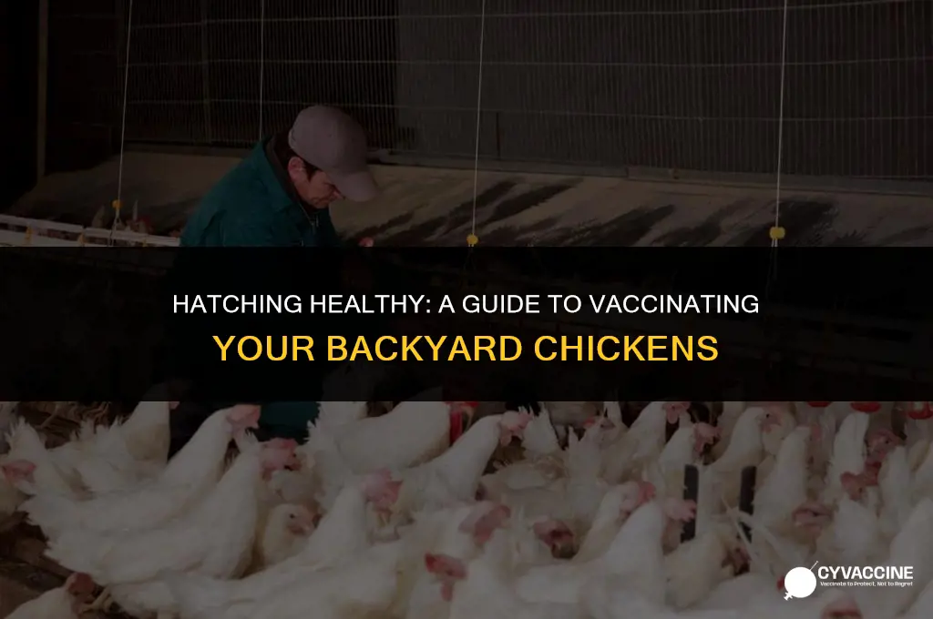 how to vaccinate chickens you hatch