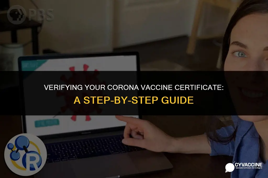 how to verify corona vaccine certificate
