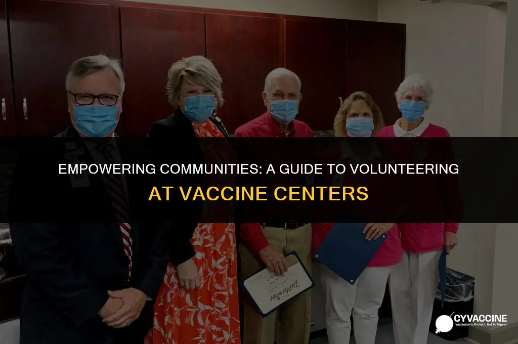 how to volunteer at vaccine centre