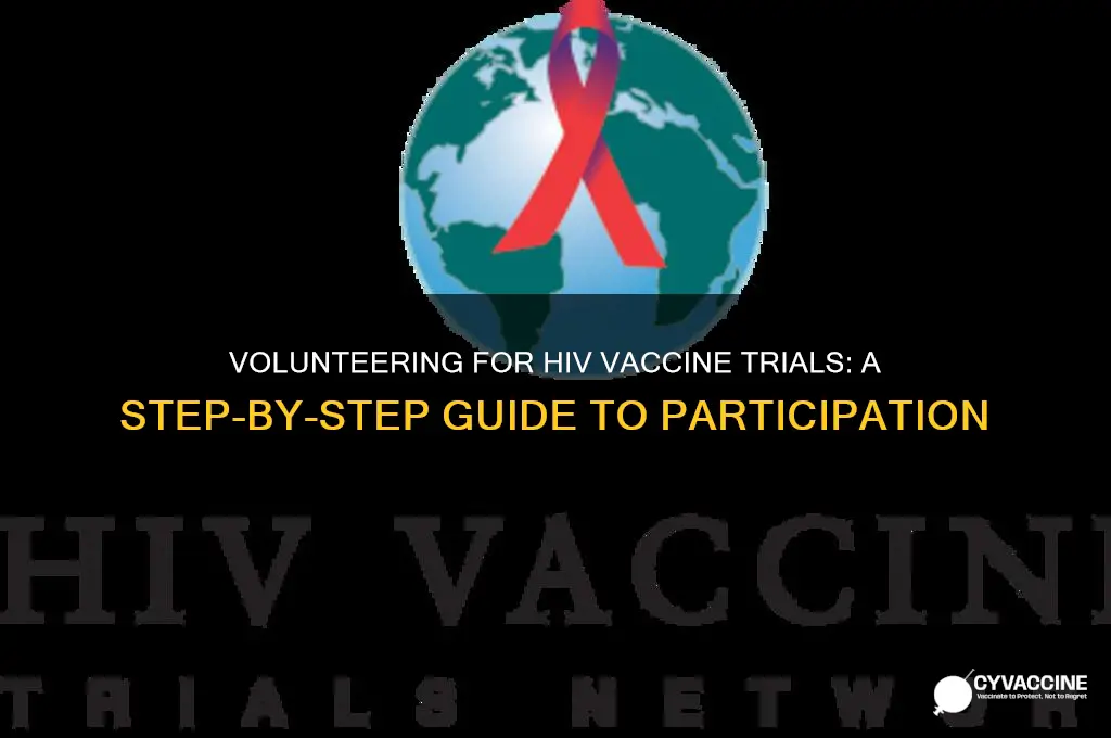 how to volunteer to the hiv vaccine therapy