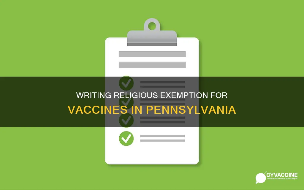 how to write a religious exemption for vaccines in pa