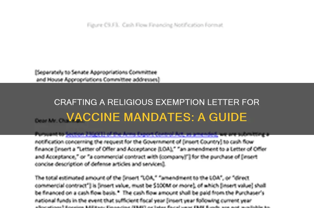 how to write a religious exemption letter for a vaccine