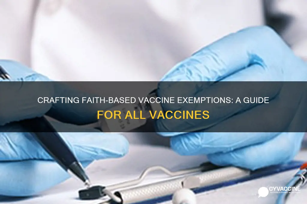 how to write a religious vaccine exemption for all vaccones
