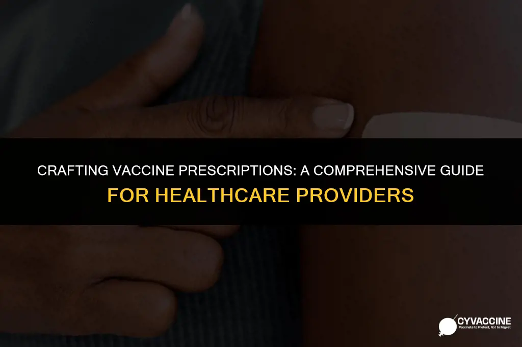 how to write prescription for vaccine