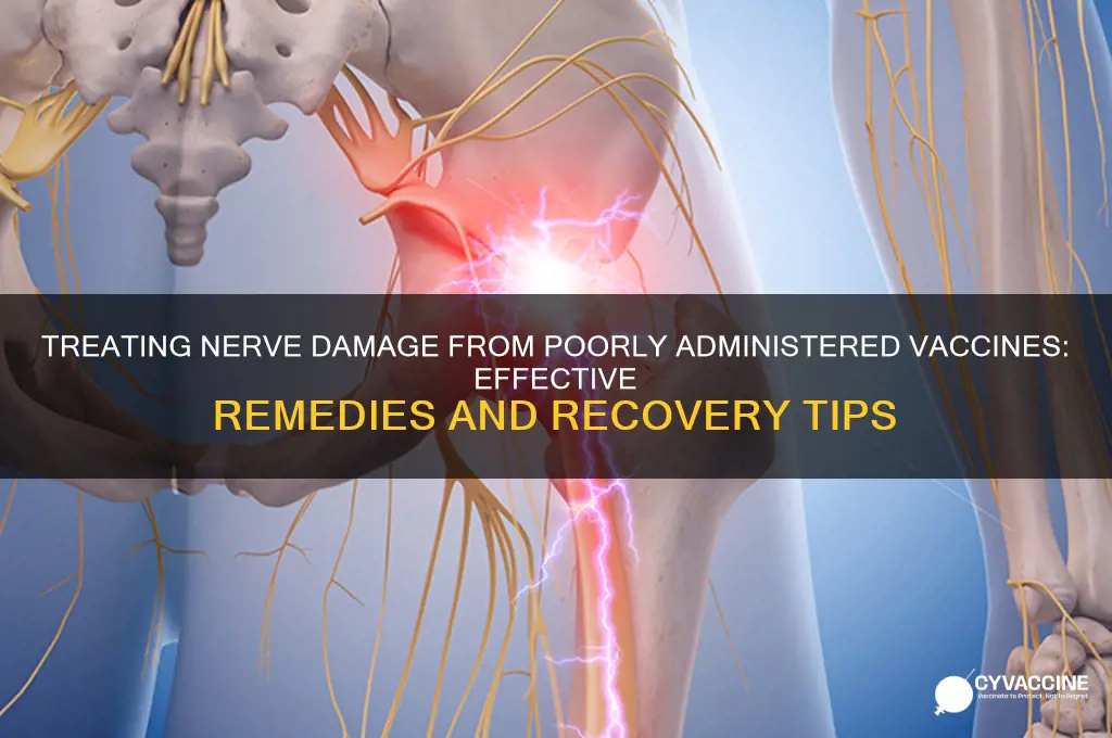 how treat nerve damage from badly injected vaccine