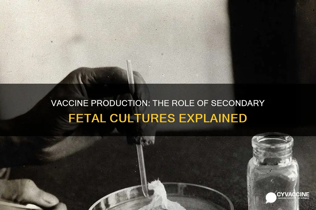 how vaccines are produced from secondary fetal cultures