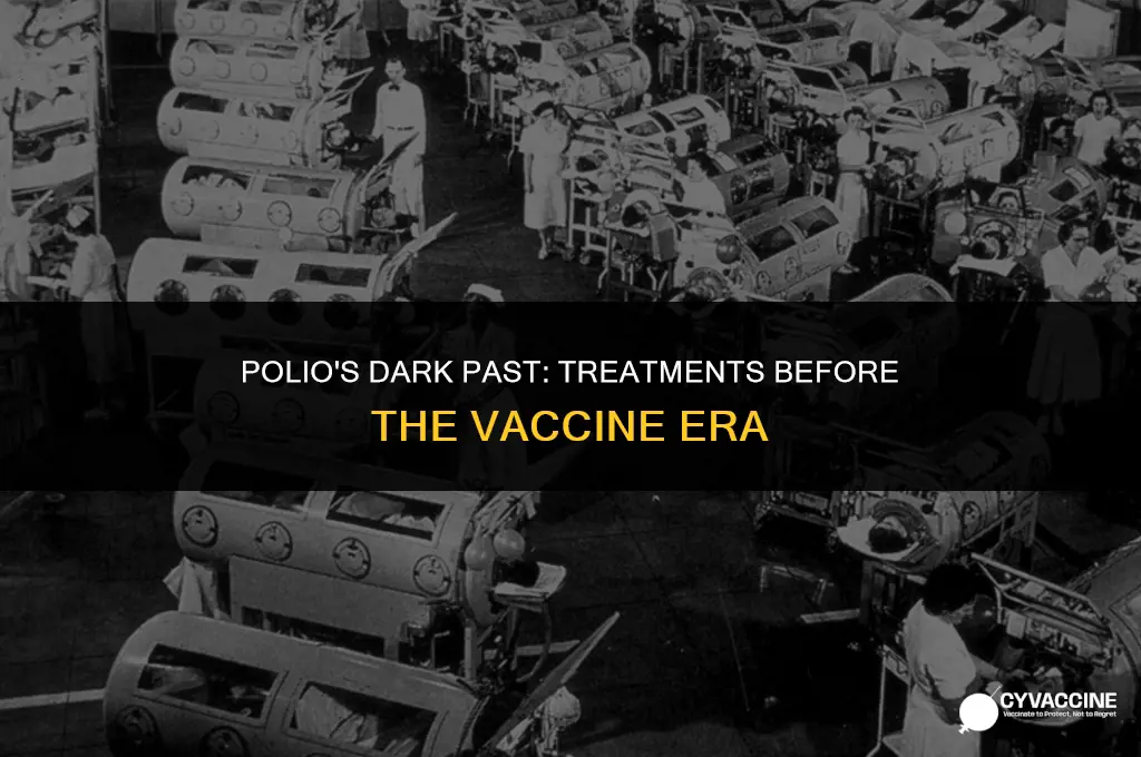 how was polio treated before vaccine