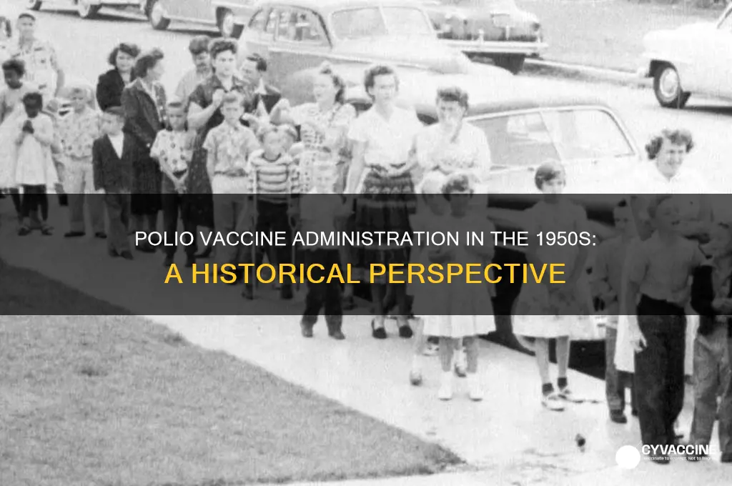 how was polio vaccine administered in the 1950