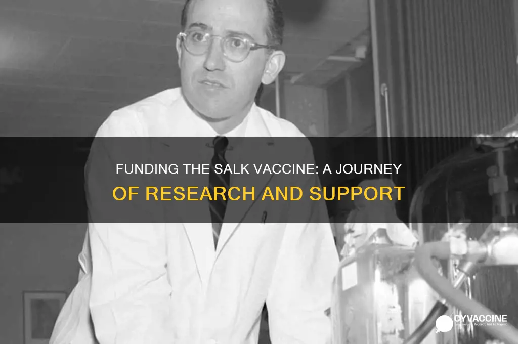 how was research for the salk vaccine funded