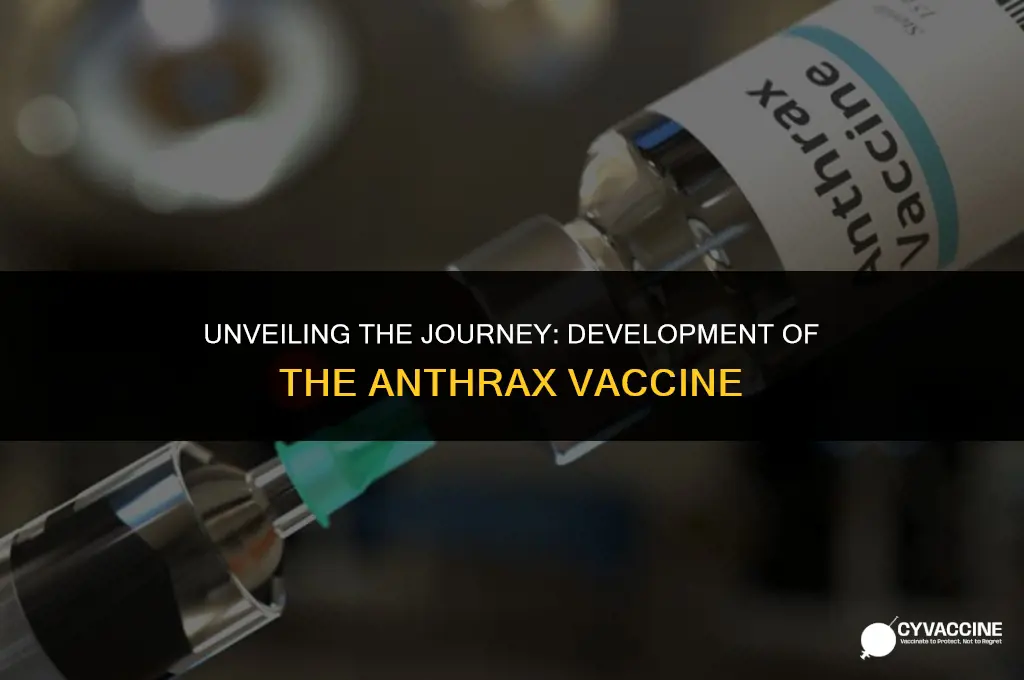 how was the anthrax vaccine developed