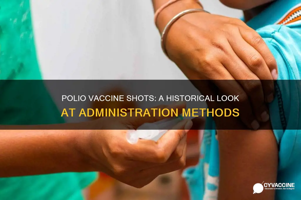how was the polio vaccine administered by shots