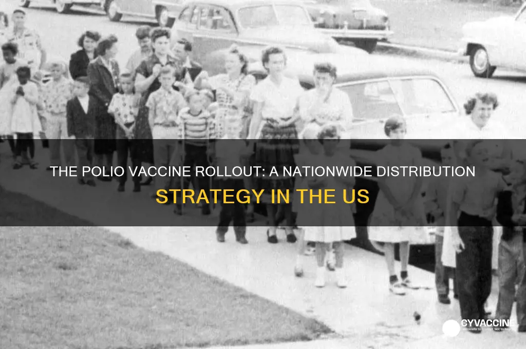 how was the polio vaccine distributed in the us