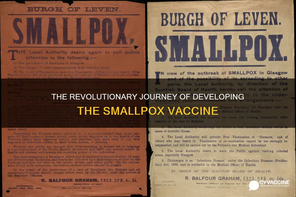 how was the smallpox vaccine developed