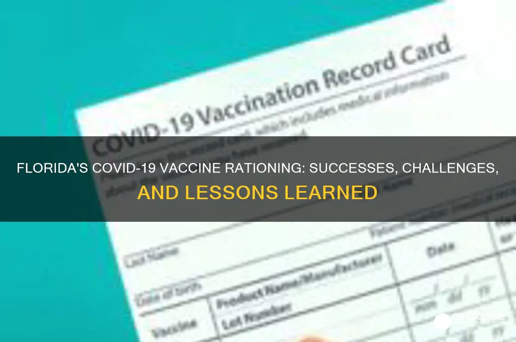 how well did florida handle covid19 vaccine rationing