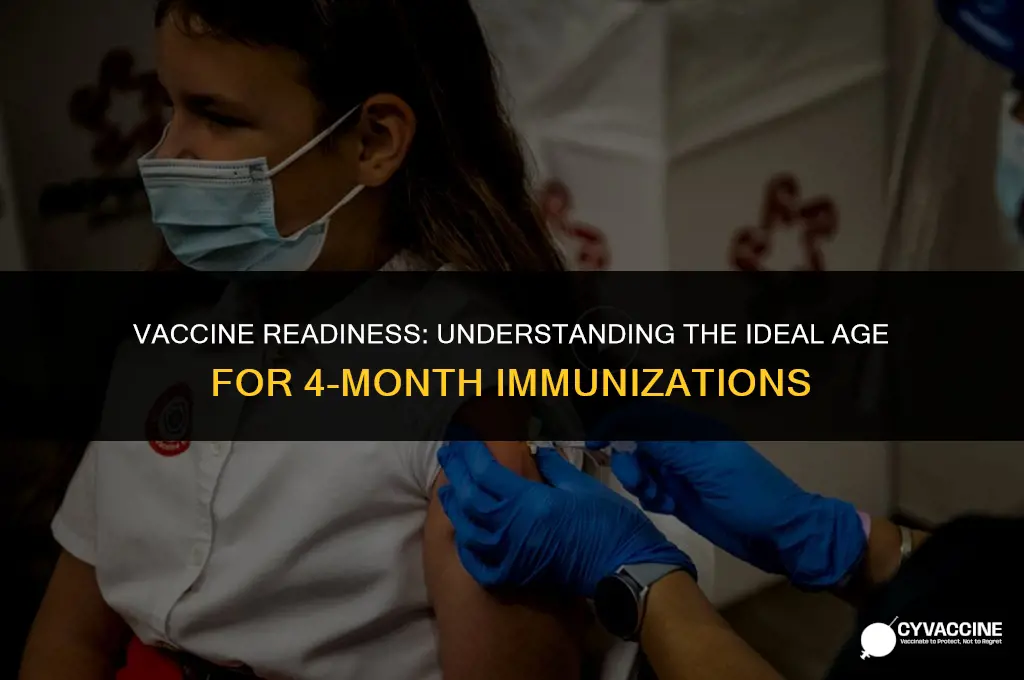 how young for 4 month vaccines