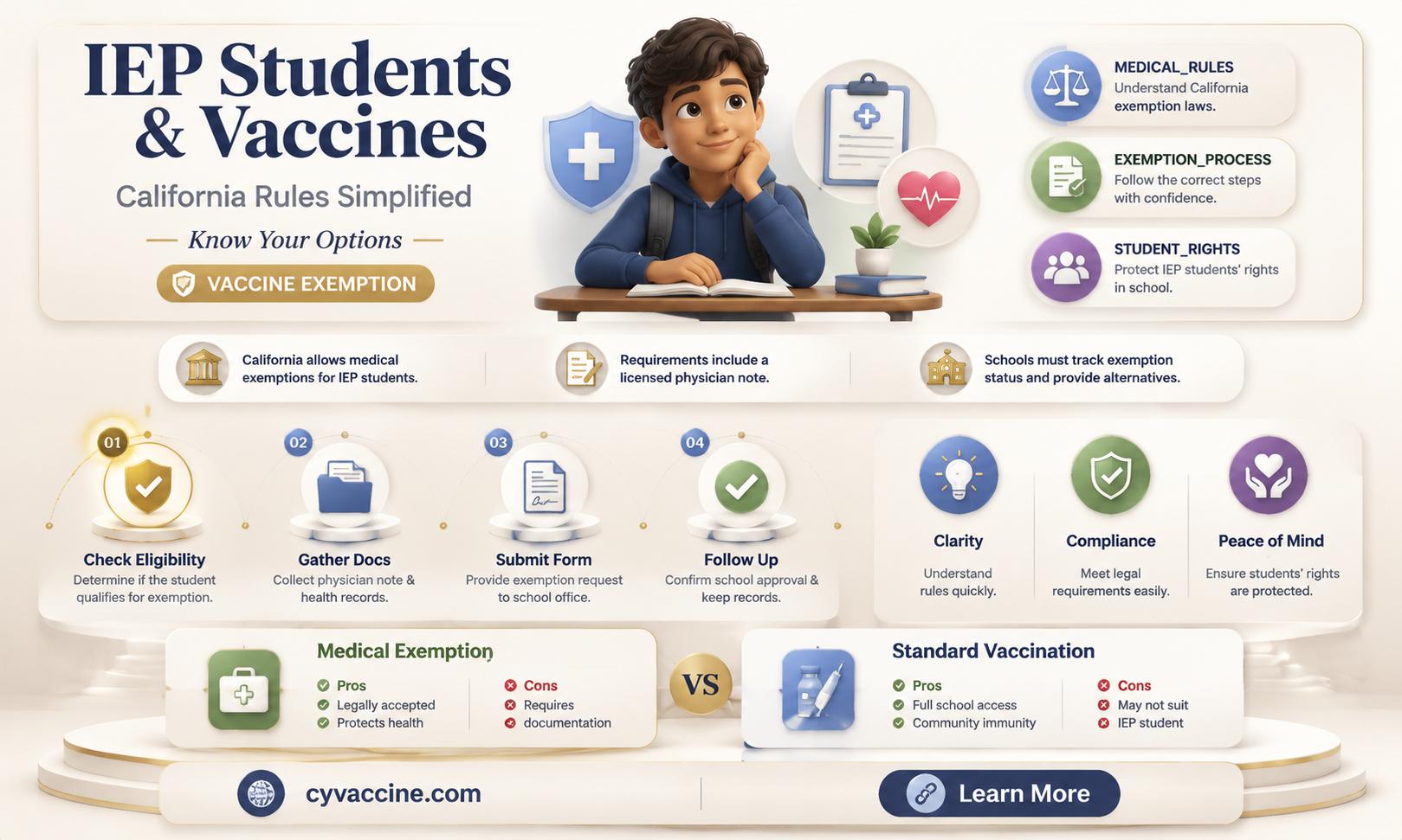 are students with iep exempt from vaccines in california