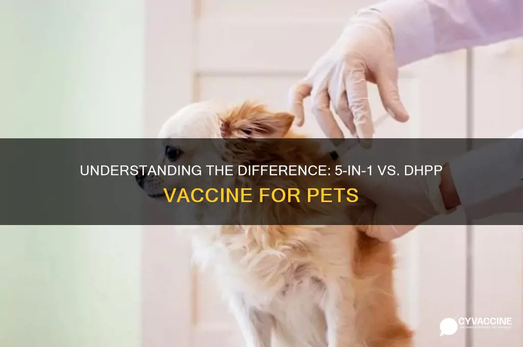 is 5 in 1 vaccine the same as dhpp vaccine
