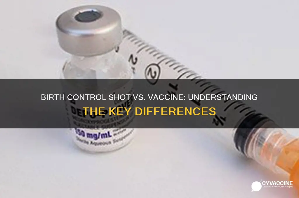 is a birth control shot considered a vaccine